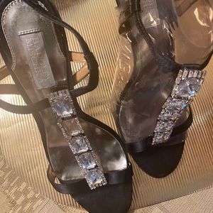 BAGLEY MISCHKA  EVENING SLINGBACK ,Adorned with Square Glass Stones. Stunning